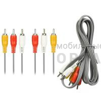 Кабель соединительный Smartbuy 3хRCA (M) - 3хRCA (M), 5 м. (1/25)