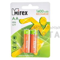 Аккумулятор Ni-MH Mirex HR6 / AA 1400mAh 1,2V 2 шт (2/20/100), ecopack Аккумулятор Ni-MH Mirex HR6 / AA 1400mAh 1,2V 2 шт (2/20/100), ecopack