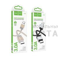 Кабель USB to Type-C HOCO X110 Honorific, 1m, 3A,  черный