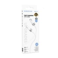 Кабель Type-C to Type-C Borofone BX106, 1m, 3A, 60W, белый